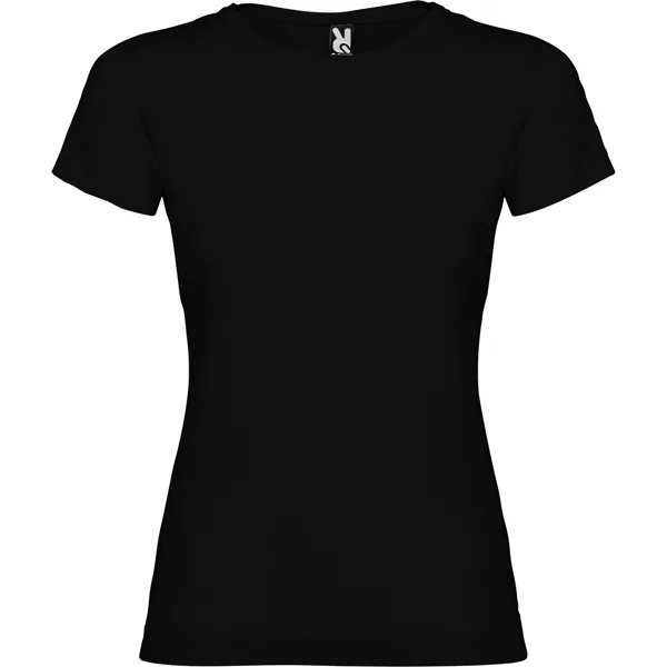 Camiseta de mujer Jamaica de Roly en color negro, vista frontal de la prenda