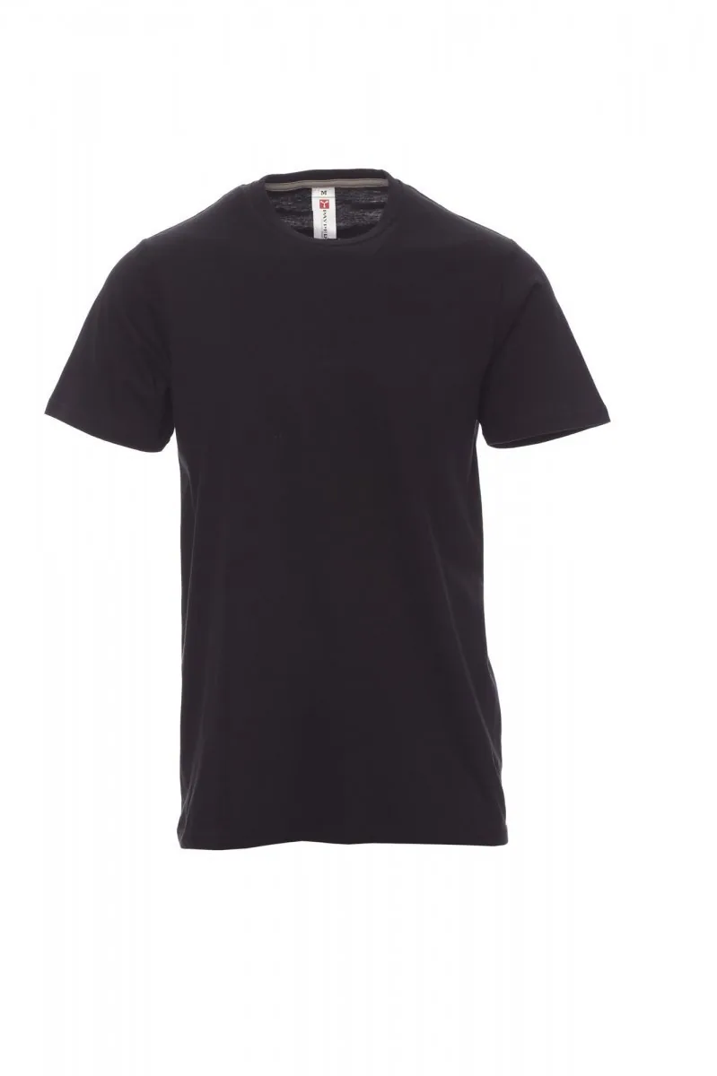 Camiseta de manga corta Sunset de Payper en color negro, vista frontal de la prenda