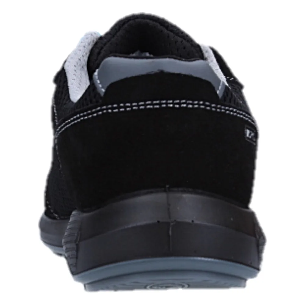 Talón de la zapatilla de seguridad J'hayber Works Gravity negra, vista trasera