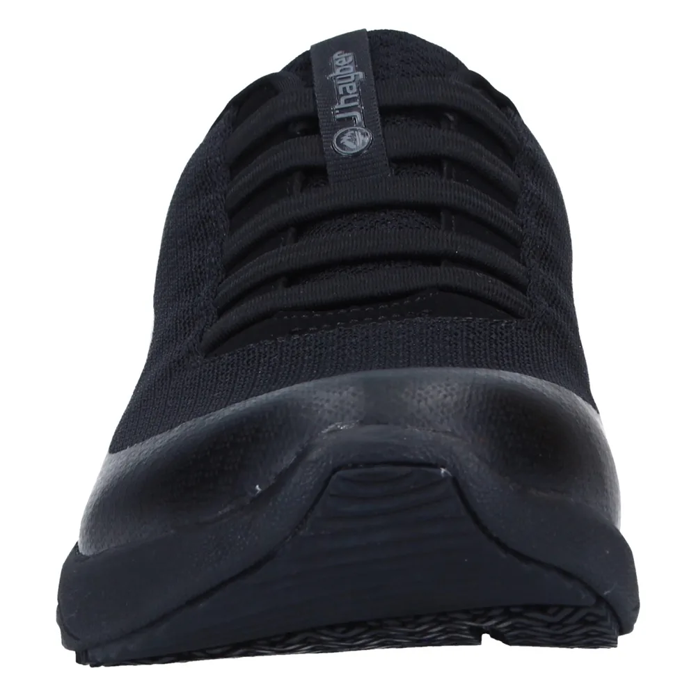 Zapatilla de trabajo J'hayber Works Creta negra de tejido de punto, vista frontal