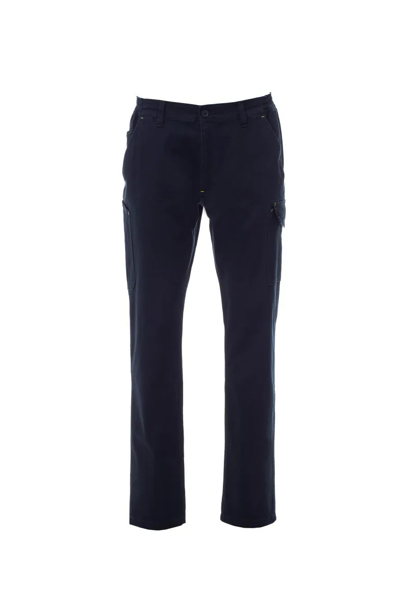 Pantalón de trabajo Power Stretch de Payper en color azul marino, vista frontal de la prenda