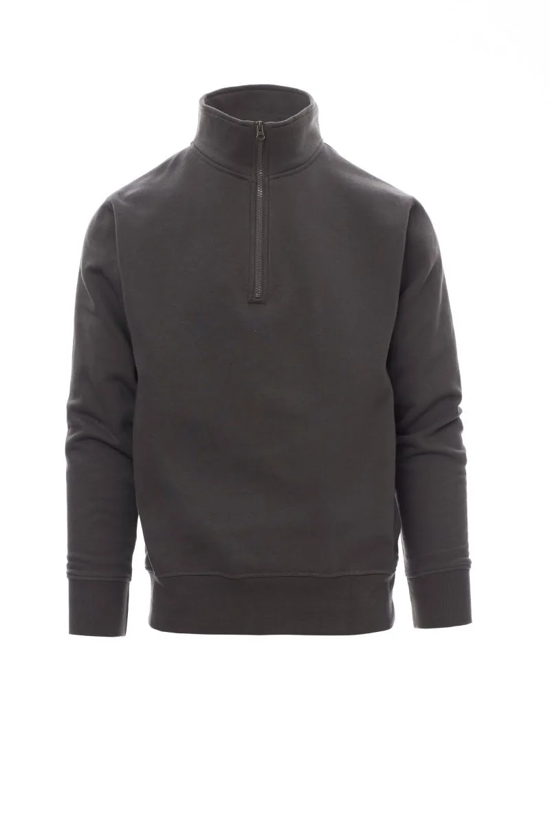 Sudadera con media cremallera Canada de Payper en color humo, vista frontal de la prenda